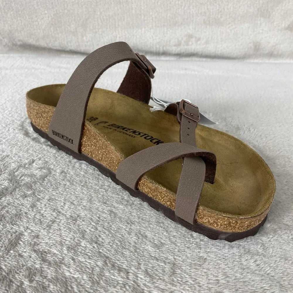 Birkenstock Mayari Sandals Womens US 7 EU 38 Mocca Birko-Flor Regular Fit NEW